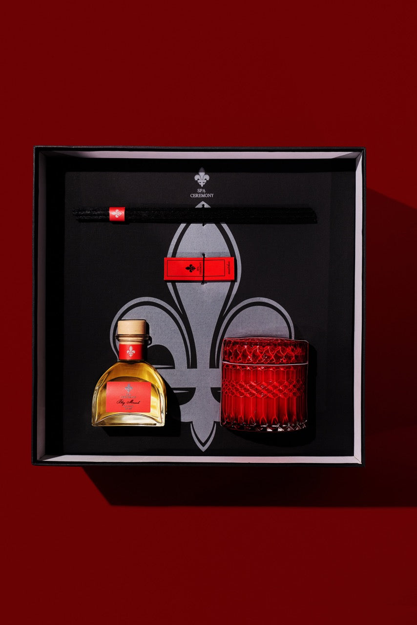 Парфумований набір “Blaze Monarch”: Свічка 250g та аромадифузор 150ml