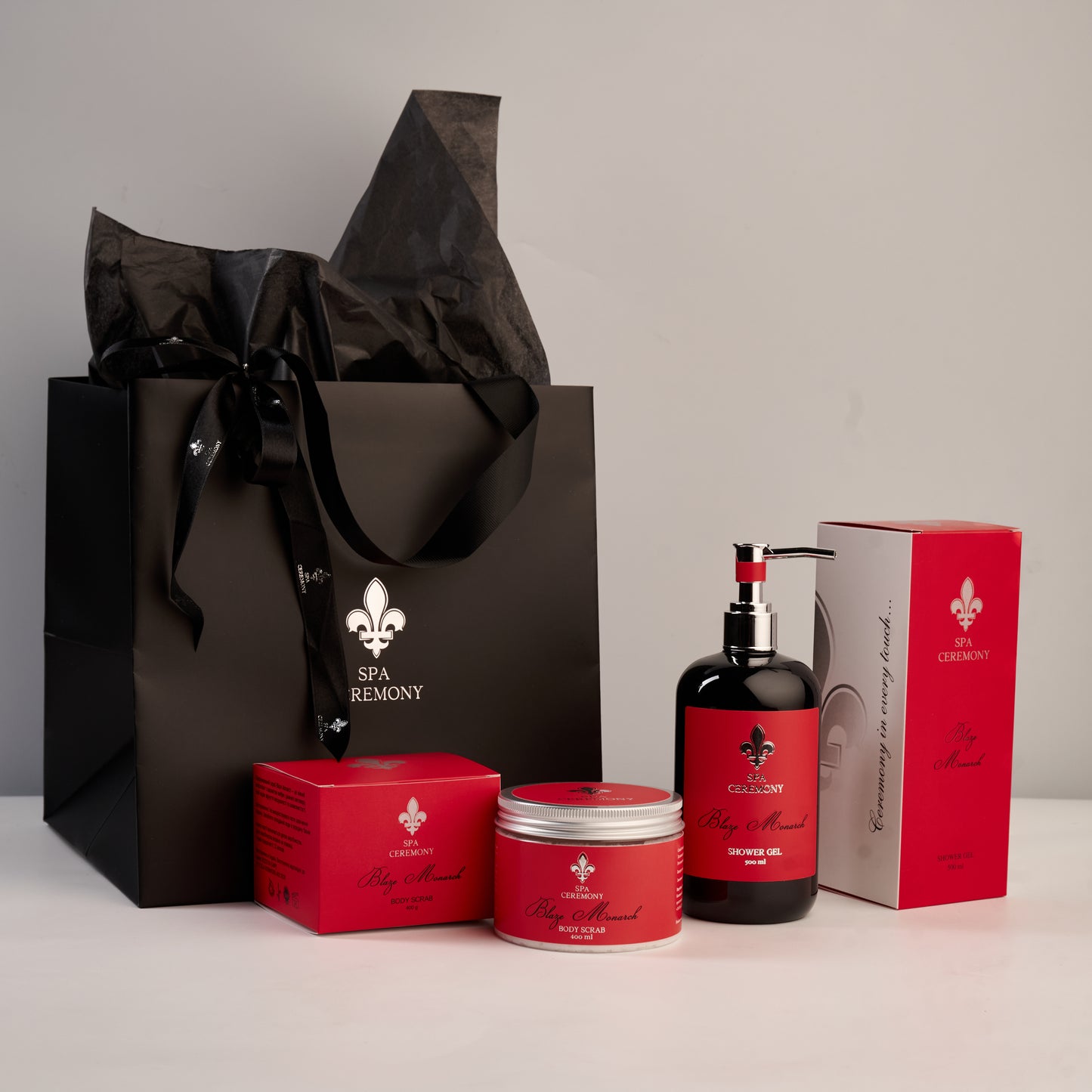 Парфумований набір “Blaze Monarch“: Гель та скраб для тіла