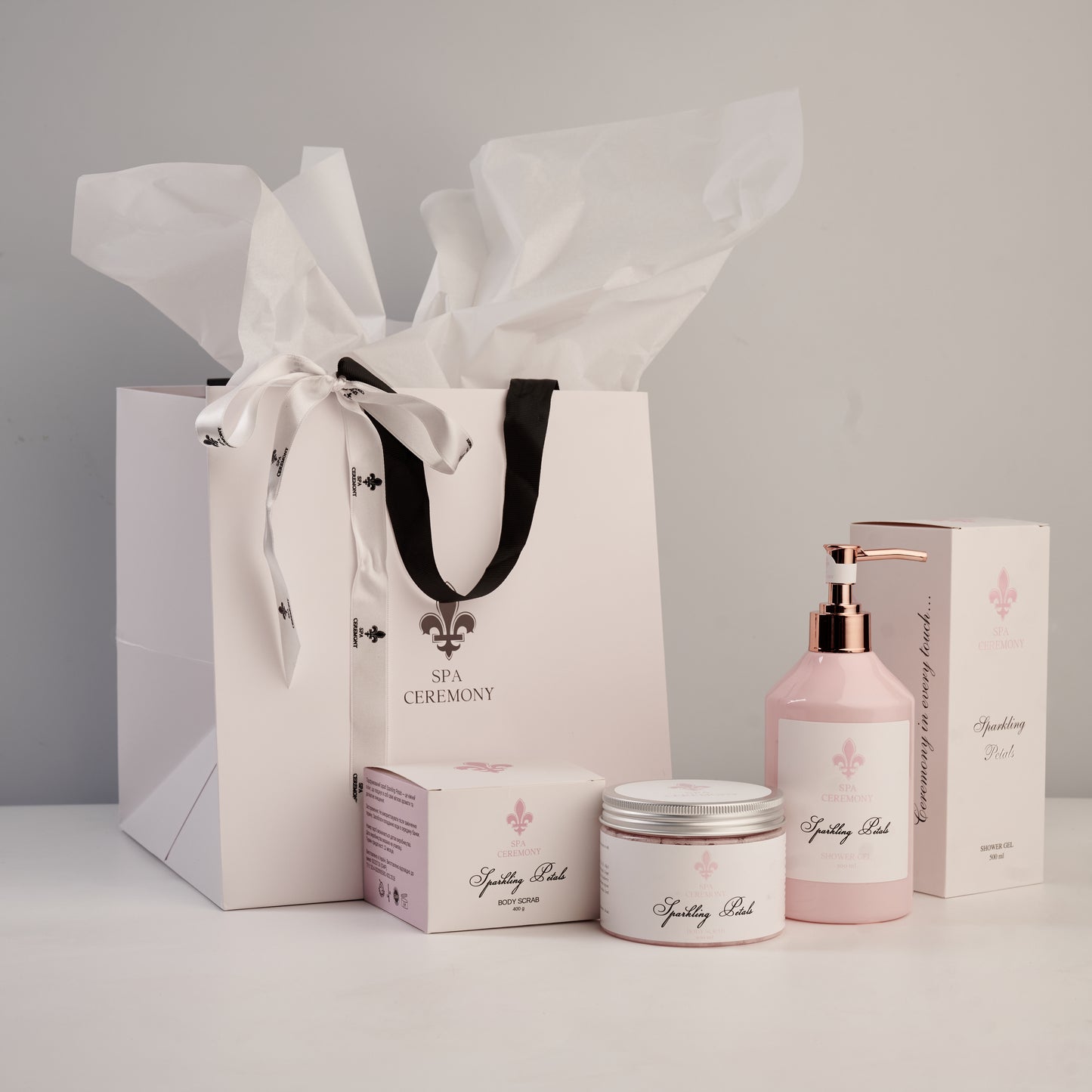 Парфумований набір “Sparkling Petals“: Гель та скраб для тіла