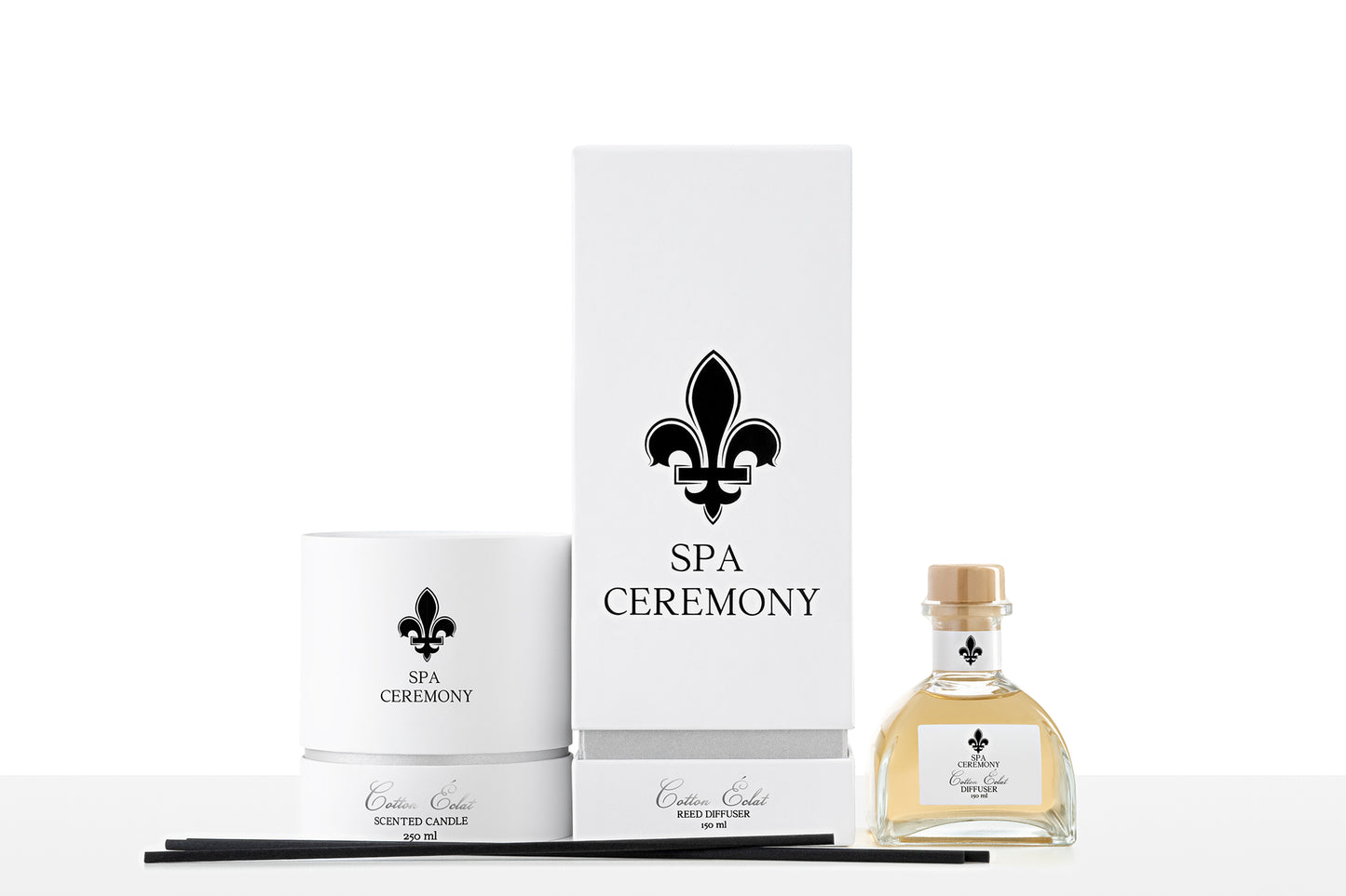 “Sultana's Secret” perfumed set: 250g candle and 150ml aroma diffuser